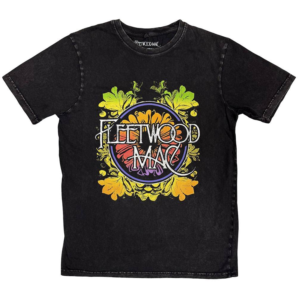 Fleetwood Mac - Circle Floral Logo Herren TShirt - Schwarz